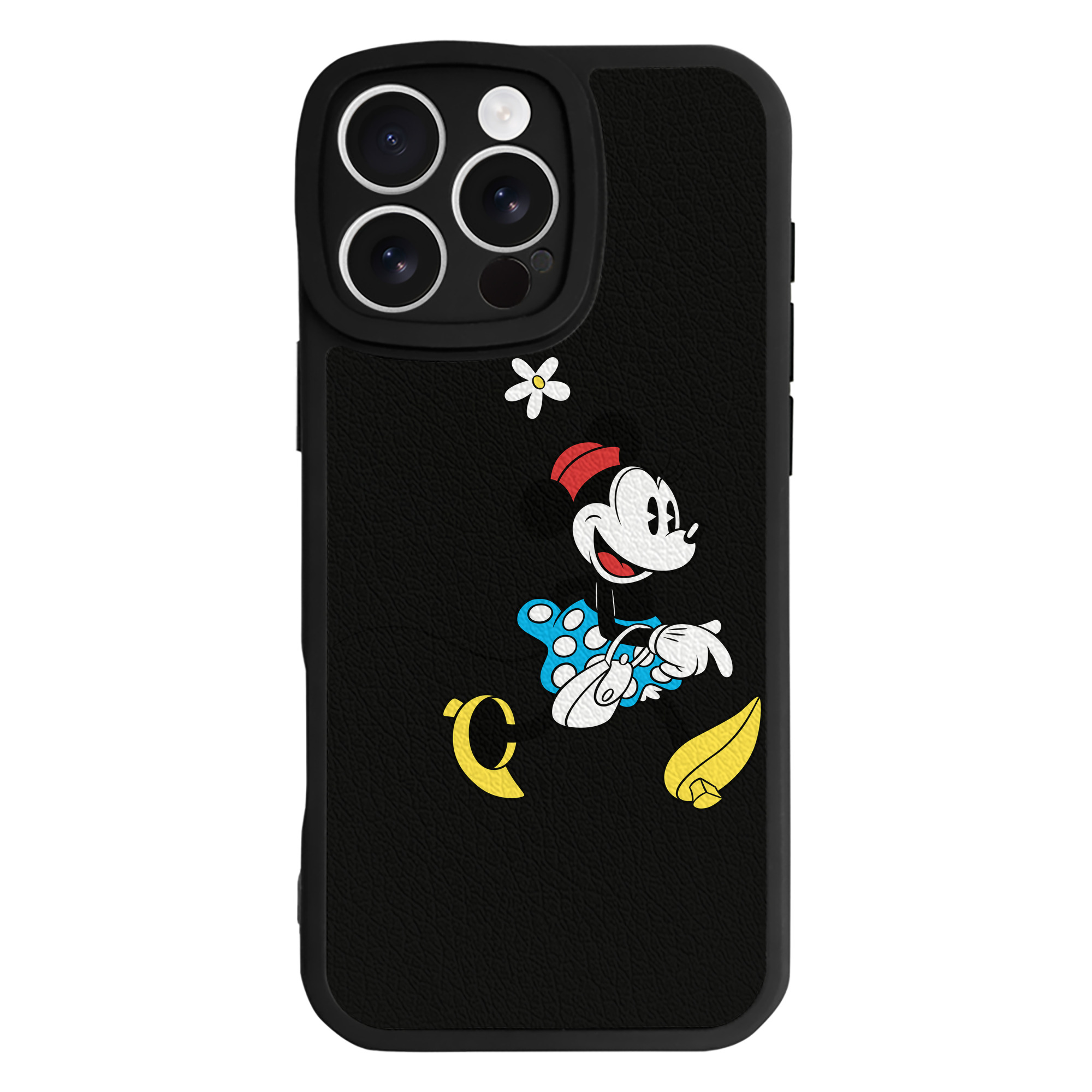 （画像用） ミッキーマウス Mickey Mouse 【iPhone 16シリーズ対応】シリコンスマホケース（レザー調） 材質：シリコン